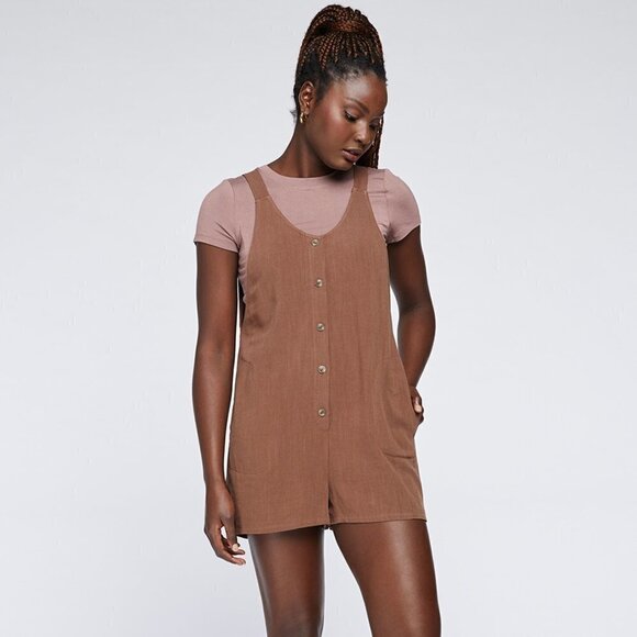 Gentle Fawn Miller Romper- Coffee - Picture 2 of 15